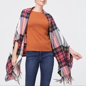 J Crew Plaid Cape Scarf J. Crew